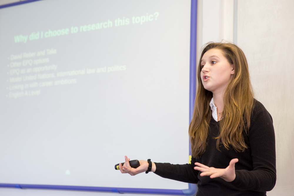 St Benedict's Sixth Form EPQ presentations