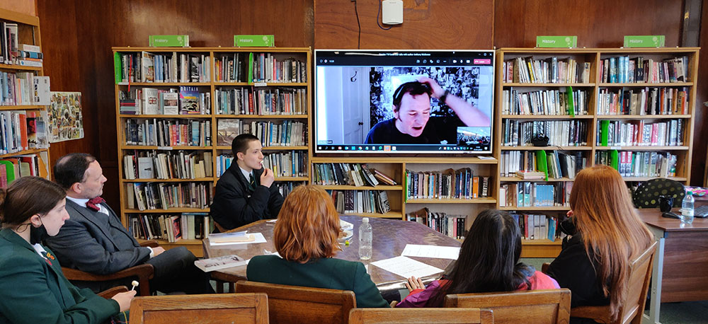 St Benedict's Book Club author visit Anthony McGowan