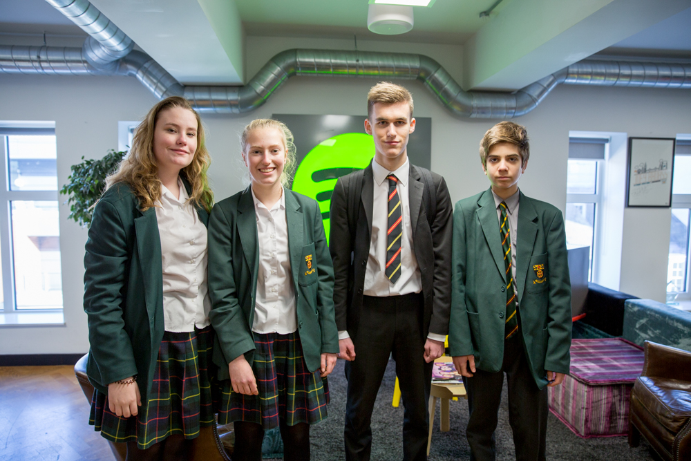 St Benedict's School Careers Department, Ealing, west London, visits Spotify