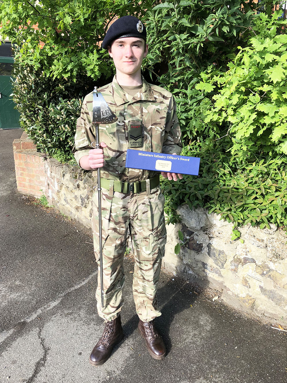  St Benedict's School Ealing CCF Conabor Sword award 