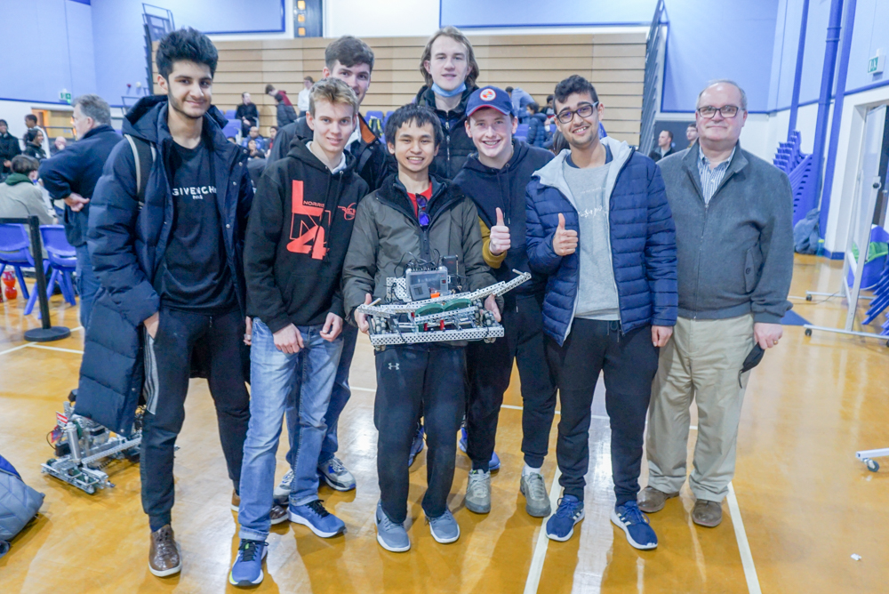 St Benedict's Robotics Team at the VCR Tipping Point Competition