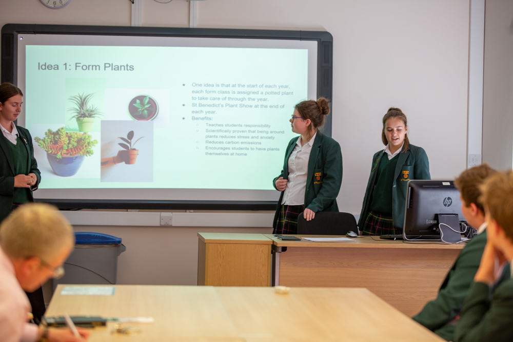 St Benedict's students present eco ideas