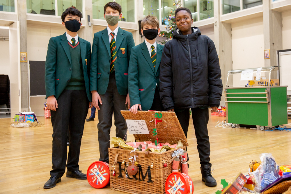 St Benedict's donates Christmas hampers to Ealing foodbank