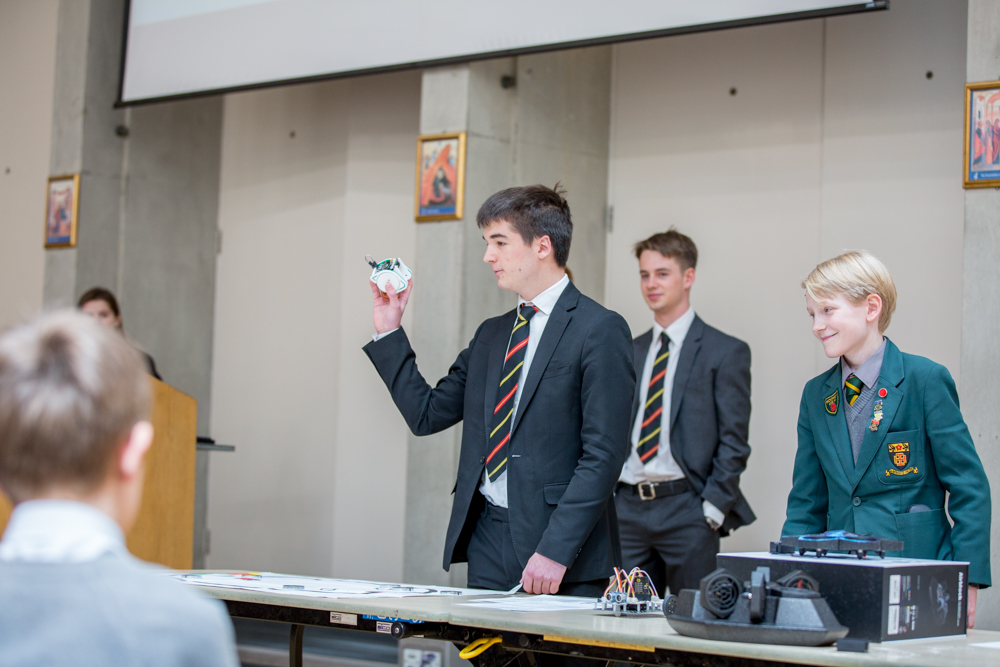 St Benedict's A level Scientists present to Year 5