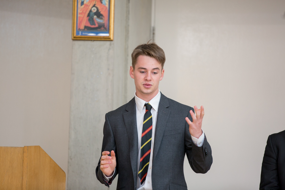 St Benedict's A level Scientists present to Year 5