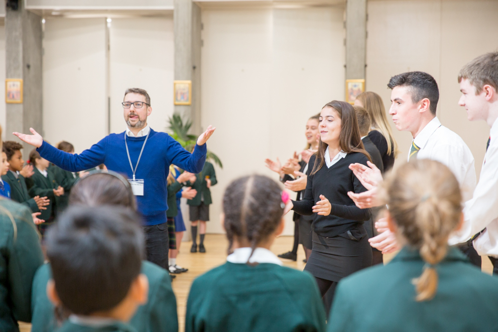 St Benedict's School VOCES8 singing day for Ealing schools