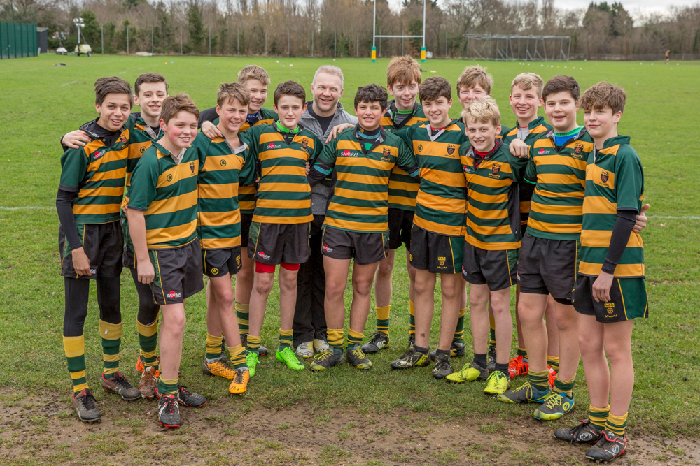 England Rugby Captain coaches U14s at St Benedict's, Ealing