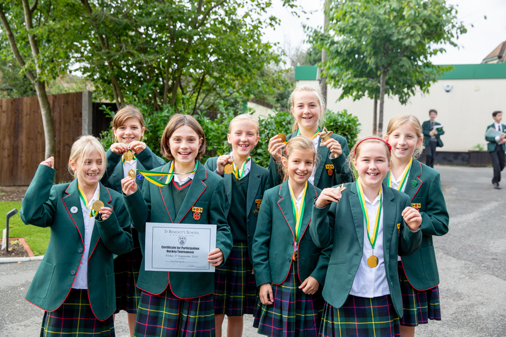 St Benedict's U11s Hockey win tournament