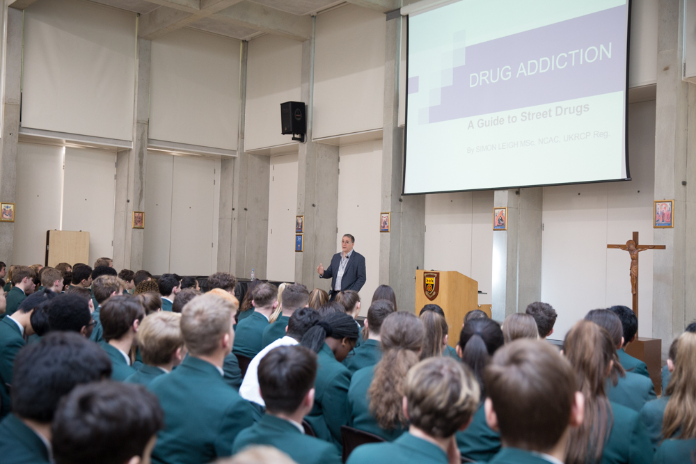 St Benedict;s talk on drugs and addiction from Simon Leigh